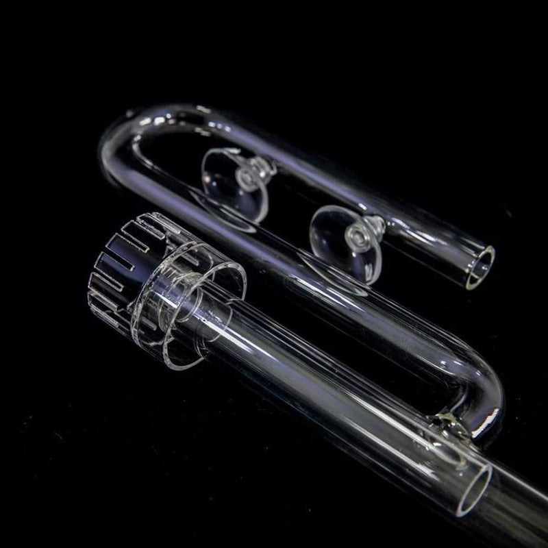FZONE Aquatic Glass Lily Pipe Inflow with Surface Skimmer for Aquarium Filter 5/8''(16/22mm) Tubing - Image 5